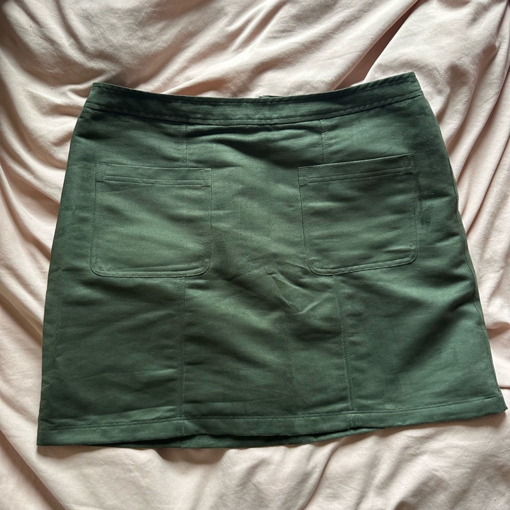 Suede Green Skirt